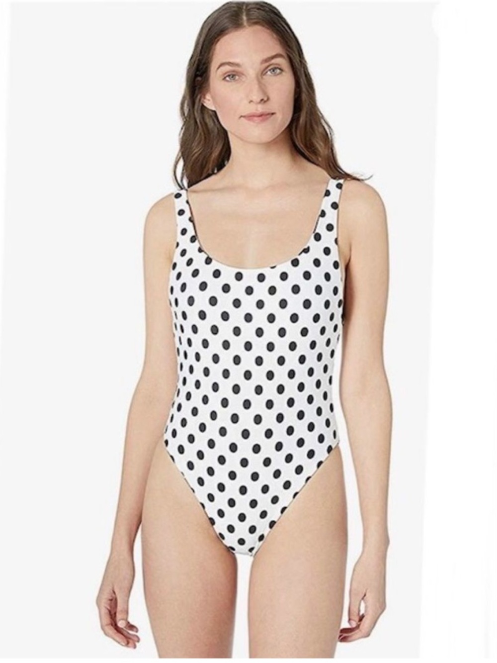 LA BLANCA Reversible Polka Dot High Cut One Piece Swimsuit Size 4 in Black 152 - Picture 7 of 12